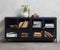 Dressoir Metaal Zwart - 170cm - 4-Deurs - Soft Closing - Kast Carmel - Giga Living