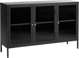 Dressoir Metaal Zwart - 2 Planken - 3-Deurs - Soft Closing - Kast Bronco - Giga Living