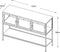 Dressoir Metaal Zwart - 3-Vakken - 131,8x40x88cm