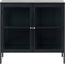 Dressoir Metaal Zwart - 90cm - 2-Deurs - Soft Closing - Kast Carmel - Giga Living