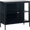 Dressoir Metaal Zwart - 90cm - 2-Deurs - Soft Closing - Kast Carmel - Giga Living