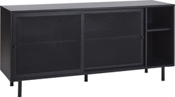 Dressoir Metaal Zwart - Schuifdeuren - 45x160x75cm - Veep - Giga Living