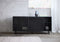 Dressoir Metaal Zwart - Schuifdeuren - 45x160x75cm - Veep - Giga Living