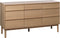 Dressoir Naturel Eikenhout - 140,2x43x75cm - 2 Planken