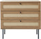 Dressoir Naturel Rotan - 3-Lades - 80x40x75cm - Pensacola - Giga Living
