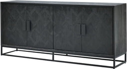Dressoir Newcastle 195 cm - Zwart | Hotel collection
