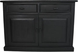 Dressoir Provence - 130x45x90 - Zwart - Grenen