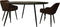 Dressoir Provence - 160x40x85 - Zwart - Mangohout/Metaal