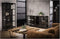 Dressoir Rift metal 4 deuren - Gun metal