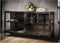 Dressoir Rift metal 4 deuren - Gun metal