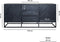 Dressoir Rune Visgraat - Zwart Mangohout - 170 cm