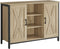 Dressoir - SONOMA - Industriële Stijl, Ideaal voor Slaapkamer, Woonkamer of Kantoor, Kleur: Eiken Sonoma en Zwart, 100 x 35 x 70 cm