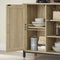 Dressoir - SONOMA - Industriële Stijl, Ideaal voor Slaapkamer, Woonkamer of Kantoor, Kleur: Eiken Sonoma en Zwart, 100 x 35 x 70 cm