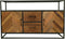 Dressoir Verona - 140x40x85 - Bruin/zwart - Oud hout/metaal