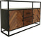 Dressoir Verona - 140x40x85 - Bruin/zwart - Oud hout/metaal