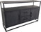 Dressoir Verona - 140x40x85 - Zwart - Mangohout/Metaal