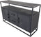 Dressoir Verona - 140x40x85 - Zwart - Mangohout/Metaal
