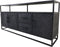 Dressoir Verona - 180x40x85 - Zwart - Mangohout/ijzer