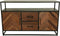 Dressoir Verona 2 deur 2 lades - 140x40x85 - Naturel/zwart - Mangohout/metaal