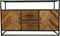 Dressoir Verona 2 deur 2 lades - 140x40x85 - Naturel/zwart - Mangohout/metaal