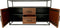 Dressoir Verona 2 deur 2 lades - 140x40x85 - Naturel/zwart - Mangohout/metaal