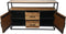 Dressoir Verona 2 deur 2 lades - 140x40x85 - Naturel/zwart - Mangohout/metaal