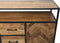Dressoir Verona 2 deur 2 lades - 140x40x85 - Naturel/zwart - Mangohout/metaal