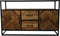 Dressoir Verona 2 deur 2 lades - 140x40x85 - Naturel/zwart - Mangohout/metaal