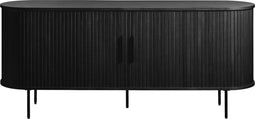 Dressoir Zwart Eiken Fineer - 2 Planken - 180x45x76cm