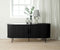Dressoir Zwart Eiken Fineer - 2 Planken - 180x45x76cm