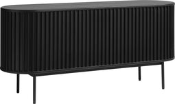 Dressoir Zwart - Eikenhout & Metaal - 45x160x73cm - Dressoir Siena Zwart - Giga Living