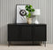Dressoir Zwart - Melamine - 140x40x80cm - Dressoir Pensacola - Giga Living