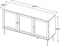 Dressoir Zwart - Melamine - 140x40x80cm - Dressoir Pensacola - Giga Living