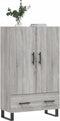 vidaXL - Hoge - kast - 69,5x31x115 - cm - bewerkt - hout - grijs - sonoma - eikenkleurig