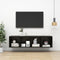 vidaXL - Tv-wandmeubel - 37x37x142,5 - cm - bewerkt - hout - hoogglans - zwart