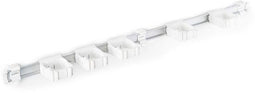 Toolflex Bezemhouder - Tuingereedschap Ophangsysteem - Aluminium rail 94 cm - 5 houders - Wit