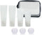 8-Delig Reisflesjes Set Transparant - Vliegtuig Handbagage - Inclusief Potjes & Navulbare Flacons - Wit