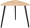 Driehoekige koffietafel met houten blad, 64 x 60 x 48 cm