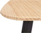Driehoekige koffietafel met houten blad, 64 x 60 x 48 cm