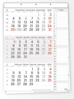 Driemaandskalender Compact Notes, 2024