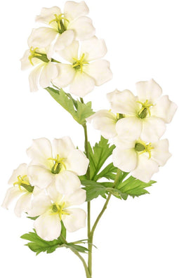 Driesprong collection - Geranium ooievaarsbek wit/geel kunstbloem...
