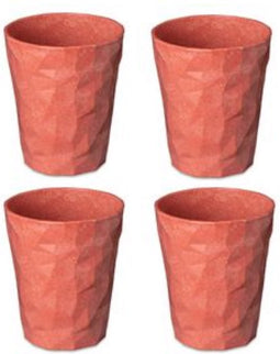 Drinkbeker, 0.25 L, Set van 4, Organic, Natuur Koraal - Koziol | Club S 2.0