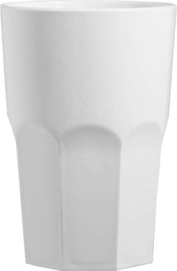 Drinkbeker, Use & reuse, PP, reusable, 350ml, wit (20 stuks)
