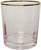 Drinkglas glas d8.90h9.60 cm roze kerst