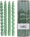 Drip diner kaars spiraal was groen 10.2x2.7x31 cm 4 stuks