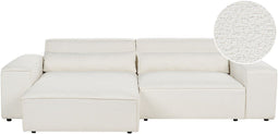 HELLNAR - Hoekbank 2-zits - Wit - Rechtszijdig - Bouclé
