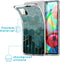 iMoshion Hoesje Geschikt voor Samsung Galaxy A71 Hoesje Siliconen - iMoshion Design hoesje - Goud / Meerkleurig / Groen / Green Honeycomb
