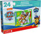 PAW Patrol - 24-delige houten legpuzzel met Chase, Skye, Marshall, Everest, Zuma, Rocky en Rubble - PAW Patrol-speelgoed - uitkijktorenpuzzels