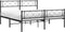 vidaXL - Bedframe - met - hoofd- - en - voeteneinde - metaal - zwart - 120x200 - cm