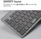 Accezz Draadloos Toetsenbord - Bluetooth - Ergonomisch design QWERTY - Grijs
